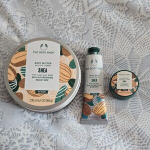 The Body Shop Shea Body Butter and Hand/Lip Balm Trio